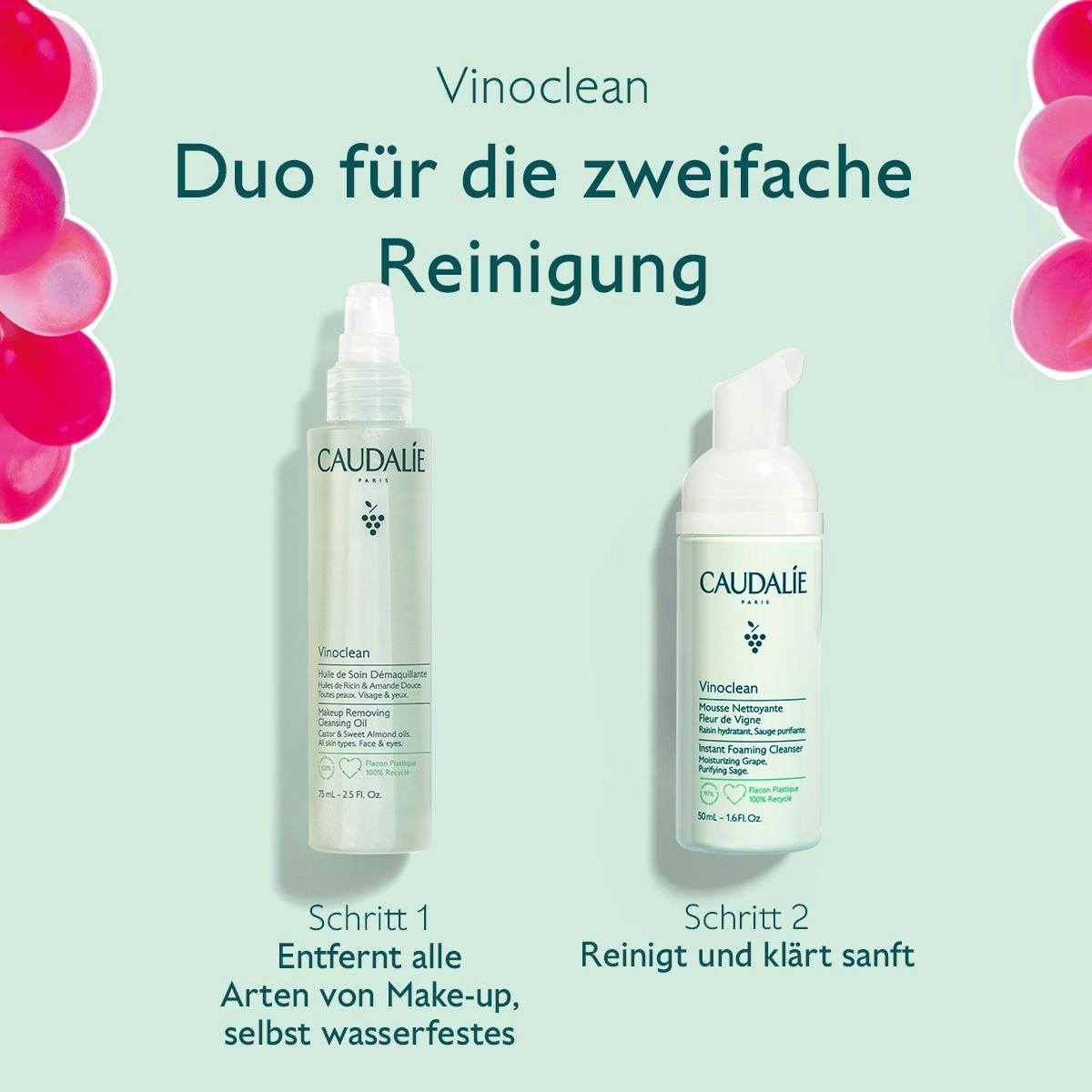 Caudalie - Duo für die zweifache Reinigung, SET Caudalie - Duo für die zweifache Reinigung, SET