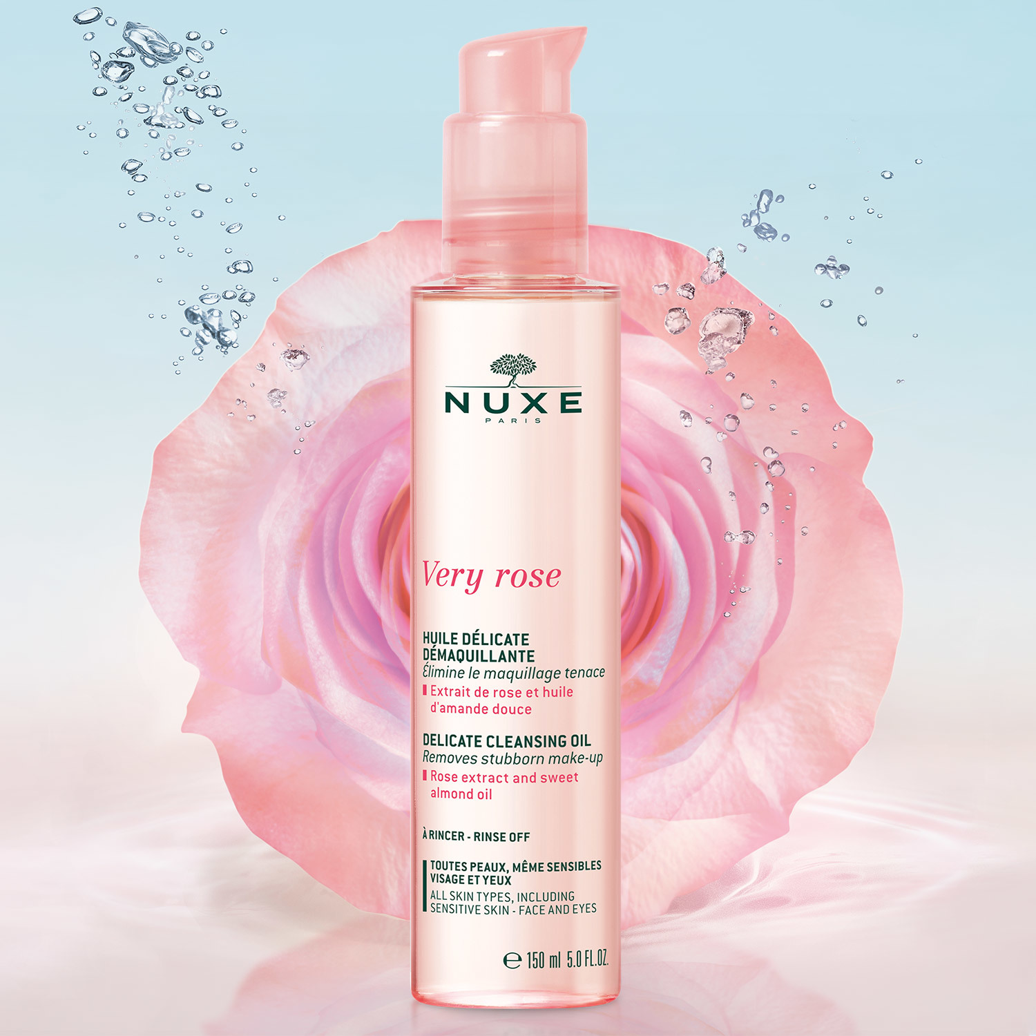 NUXE - Very Rose - Huile Delicate Demaquillante, 150ml