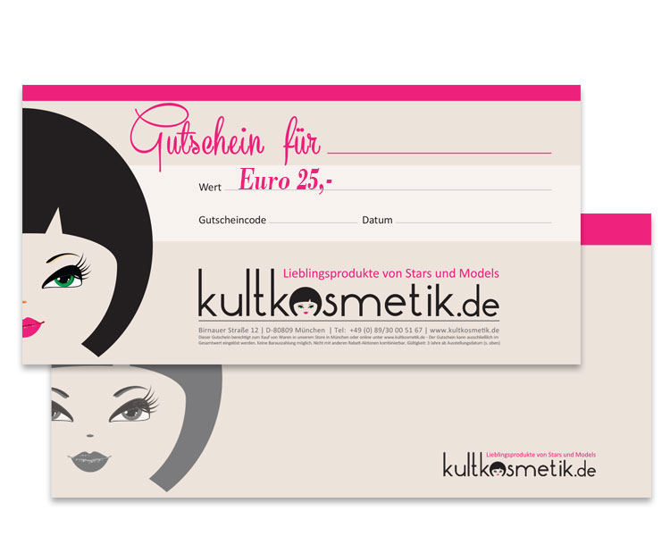 gutschein-25 Gutschein für 25€ - kultkosmetik.de