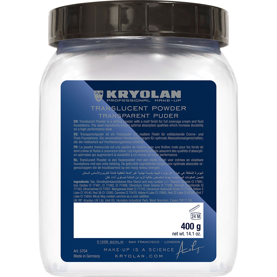 Kryolan - Loser Transparent Puder, 400g