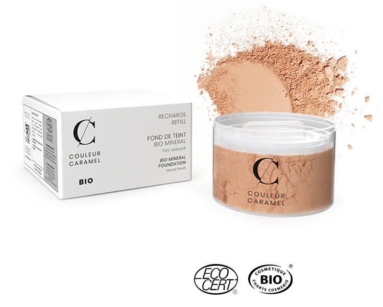 Couleur Caramel - Fond de Teint Minéral BIO - REFILL, 12g