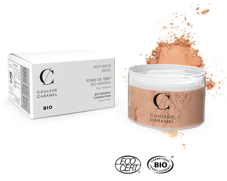 Couleur Caramel - Fond de Teint Minéral BIO - REFILL, 12g