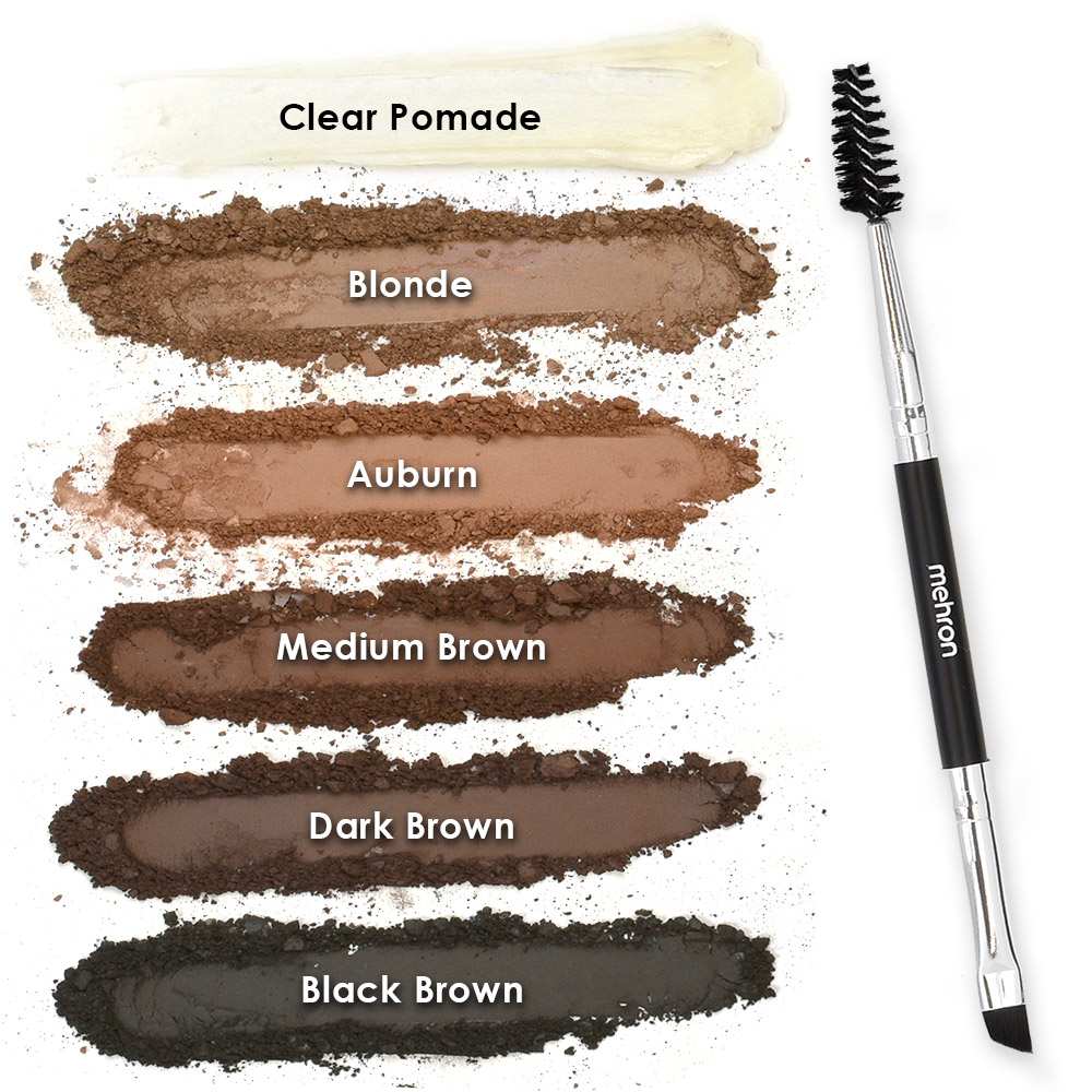 Mehron - PRO BROW Palette 5 Farben + Clear Pomade, 24g Mehron - PRO BROW Palette 5 Farben + Clear Pomade, 24g