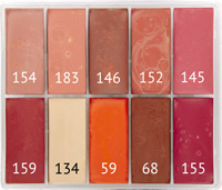 mp-1003mmblush Maqpro BLUSH SLIM 10er Palette Fard Creme 15ml
