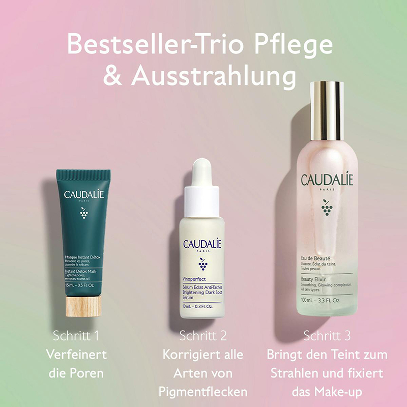 Caudalie - Beauty Elixir - Bestseller-Trio Pflege & Ausstrahlung, SET TRIO